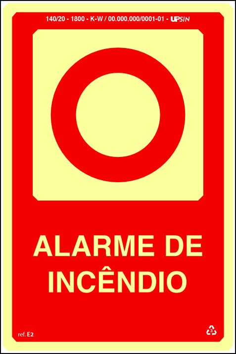 Placa Alarme de incêndio — E2